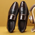 Men's Dress Shoes Elegant Animal Texture Slip-On for Weddings and Office Parties